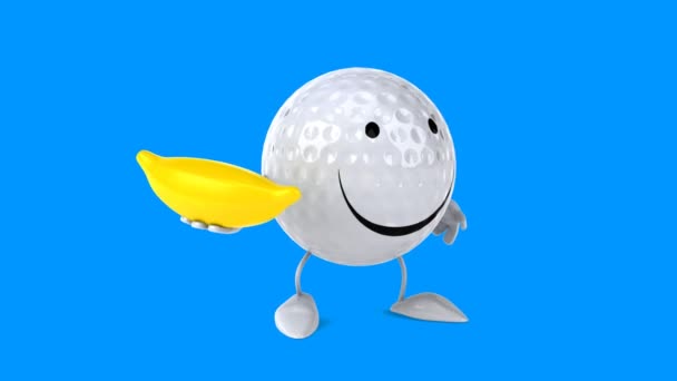 Ballon de golf amusant dessin animé — Video