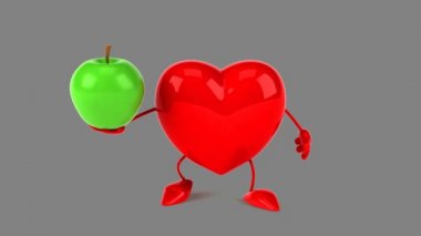 karikatür kırmızı kalp