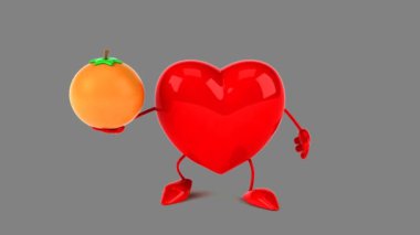 karikatür kırmızı kalp