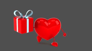 karikatür kırmızı kalp