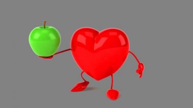 karikatür kırmızı kalp