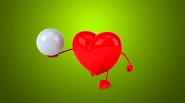 karikatür kırmızı kalp