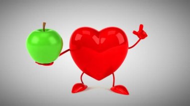 karikatür kırmızı kalp