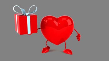 karikatür kırmızı kalp