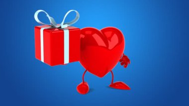 karikatür kırmızı kalp