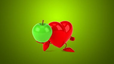 karikatür kırmızı kalp