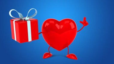 karikatür kırmızı kalp