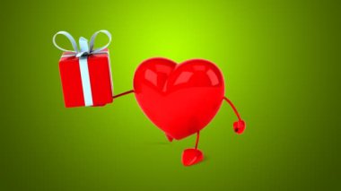 karikatür kırmızı kalp