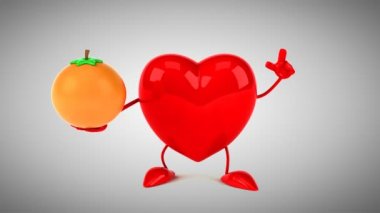 karikatür kırmızı kalp