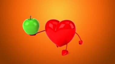 karikatür kırmızı kalp