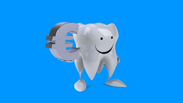 Fun cartoon tooth — Stock Video