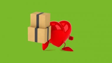 karikatür kırmızı kalp