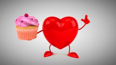 karikatür kırmızı kalp