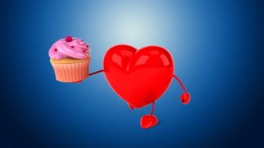 karikatür kırmızı kalp