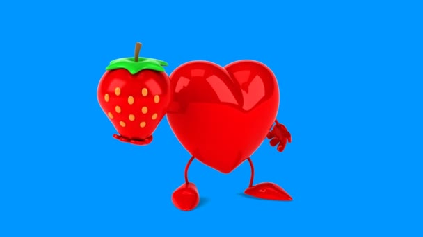Cartoon röd hjärta — Stockvideo