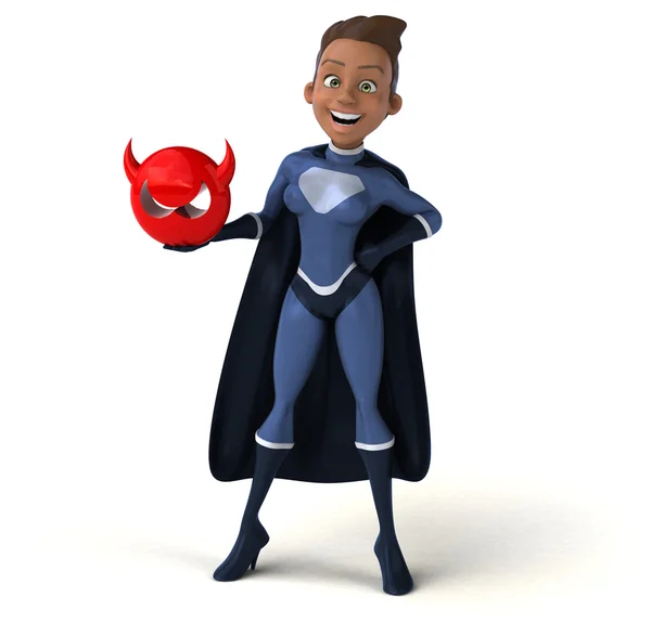 Cartoon Super woman — Stock Photo, Image