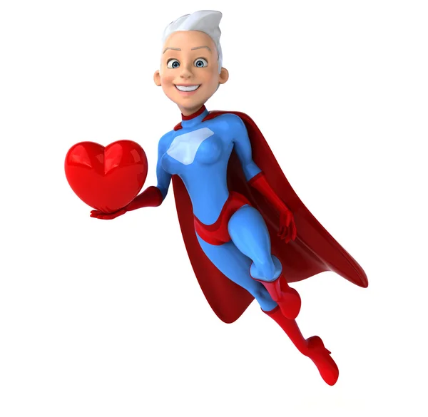 Cartoon Super woman — Stock Photo, Image