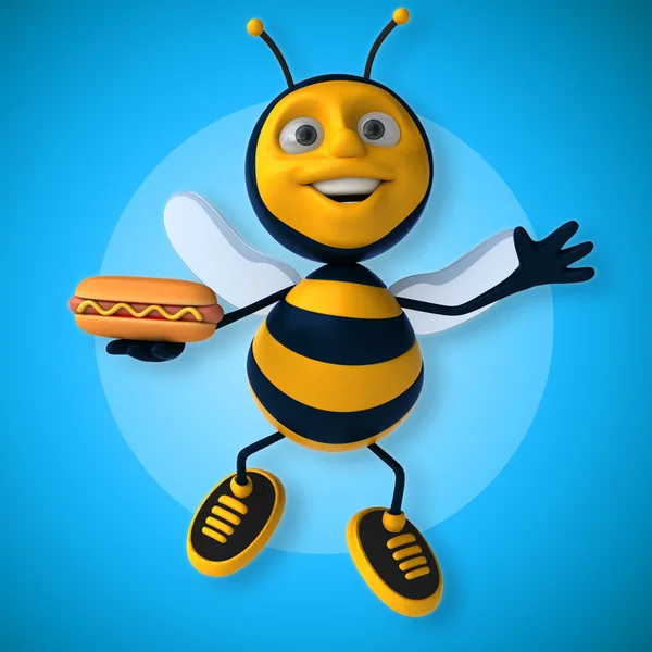 Leuke cartoon bee — Stockfoto