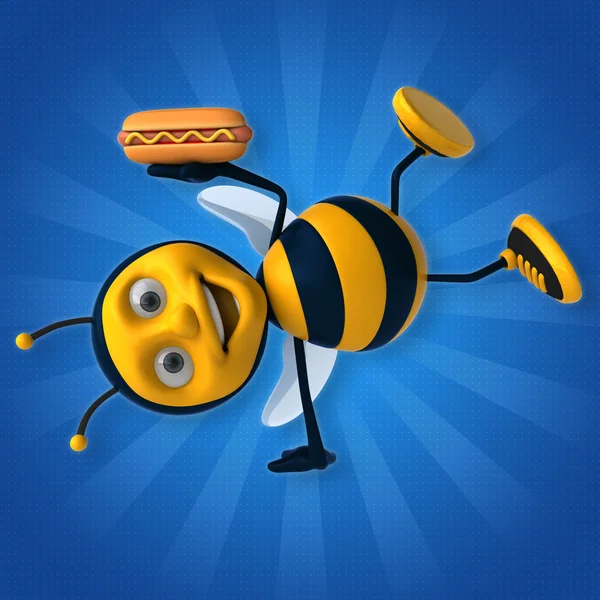 Leuke cartoon bee — Stockfoto