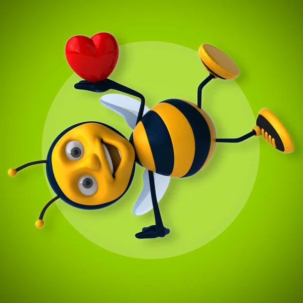 Zábavné kreslené včela — Stock fotografie