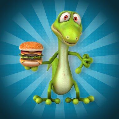 Eğlenceli çizgi film kertenkele