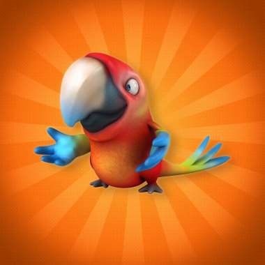 Eğlenceli çizgi film papağan