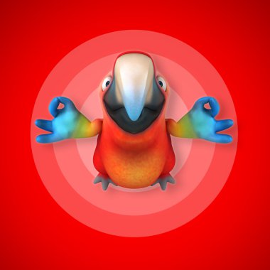 Eğlenceli çizgi film papağan