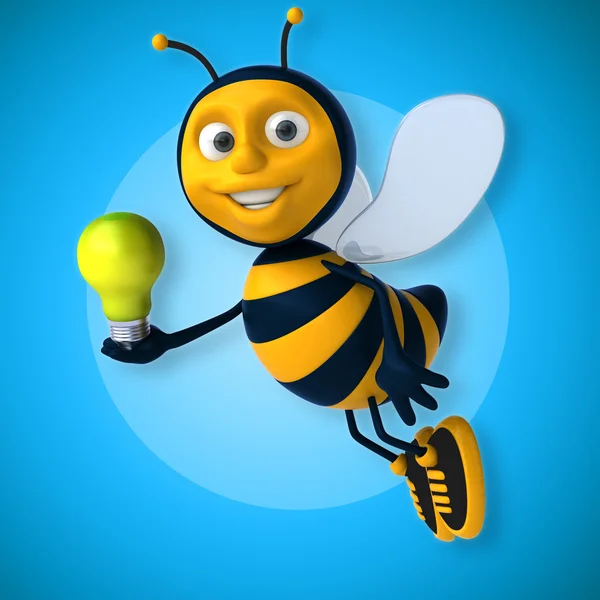 Leuke cartoon bee — Stockfoto