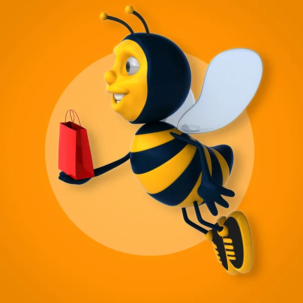 Fun cartoon bee — Stock Photo, Image