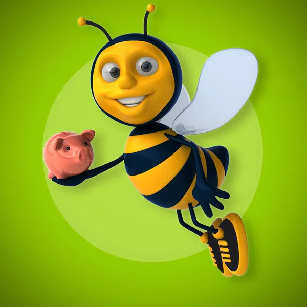 Leuke cartoon bee — Stockfoto