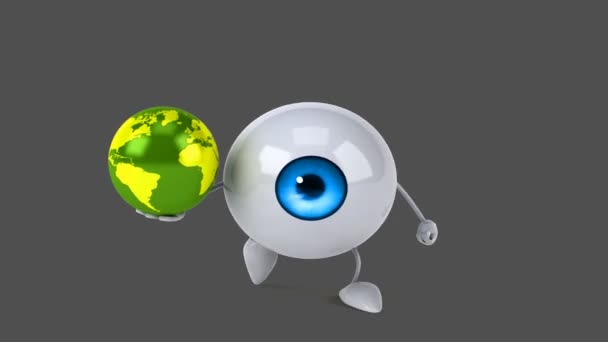 Fun cartoon eye — Stock Video