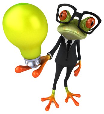 Eğlenceli çizgi film kurbağa