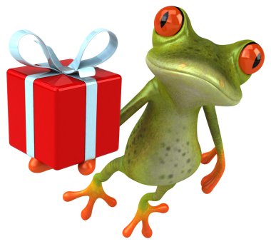 Eğlenceli çizgi film kurbağa