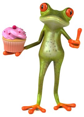 Eğlenceli çizgi film kurbağa