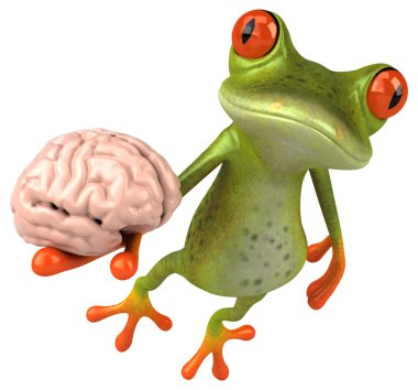 Eğlenceli çizgi film kurbağa