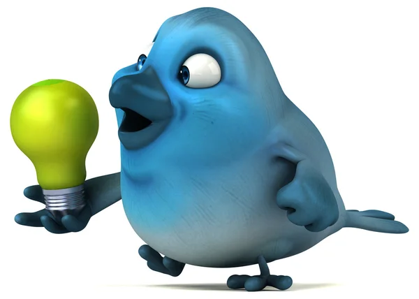 Fun cartoon Blue bird — Stock Photo, Image