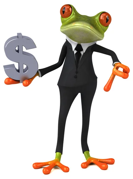 Fun cartoon frog — Stock Photo, Image