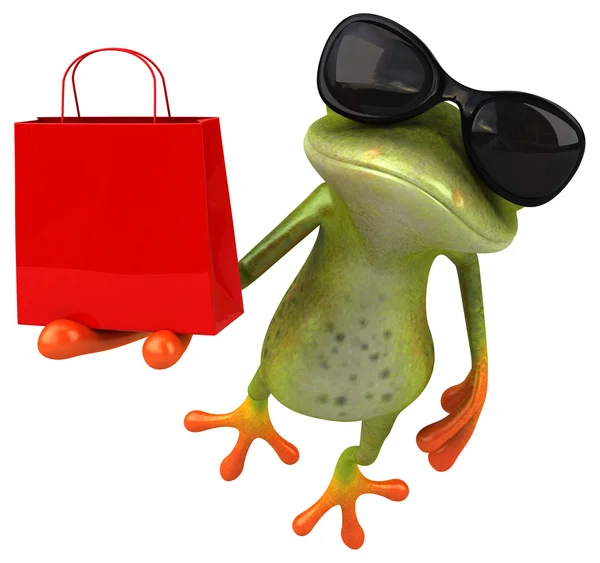 Fun cartoon frog — Stock Photo, Image