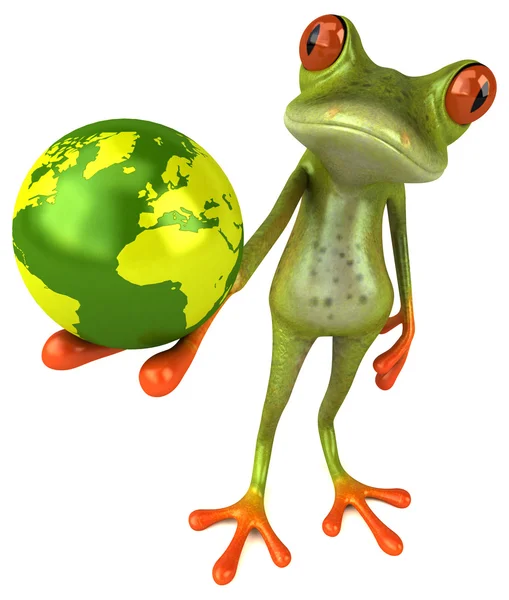 Fun cartoon frog — Stock Photo, Image