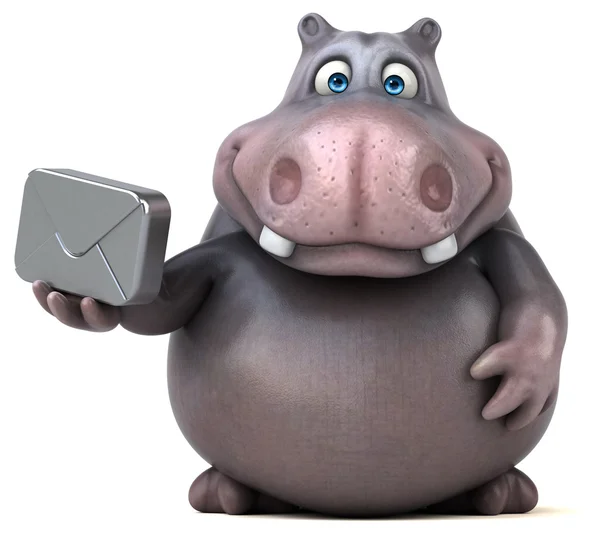 Fun cartoon Hippo — Stock Photo, Image