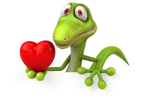 Fun cartoon lizard — Stock Photo, Image