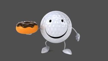 Eğlenceli çizgi film golf topu