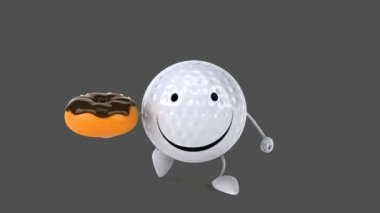 Eğlenceli çizgi film golf topu