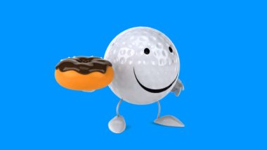 Eğlenceli çizgi film golf topu