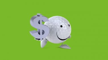 Eğlenceli çizgi film golf topu