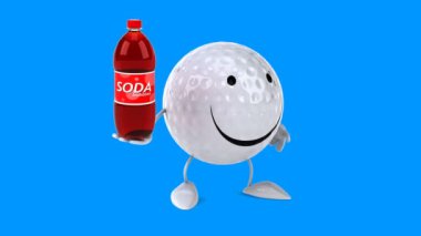 Eğlenceli çizgi film golf topu