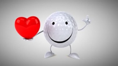 Eğlenceli çizgi film golf topu