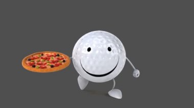 Eğlenceli çizgi film golf topu