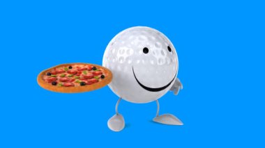 Eğlenceli çizgi film golf topu