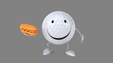 Eğlenceli çizgi film golf topu